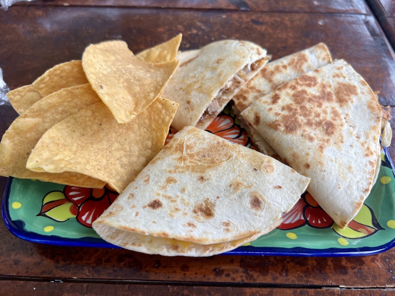 Quesadillas and chips